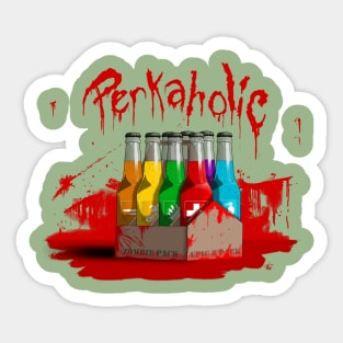 Zombie 8-Pack Bloodied Perkaholic on Leaf Green Sticker